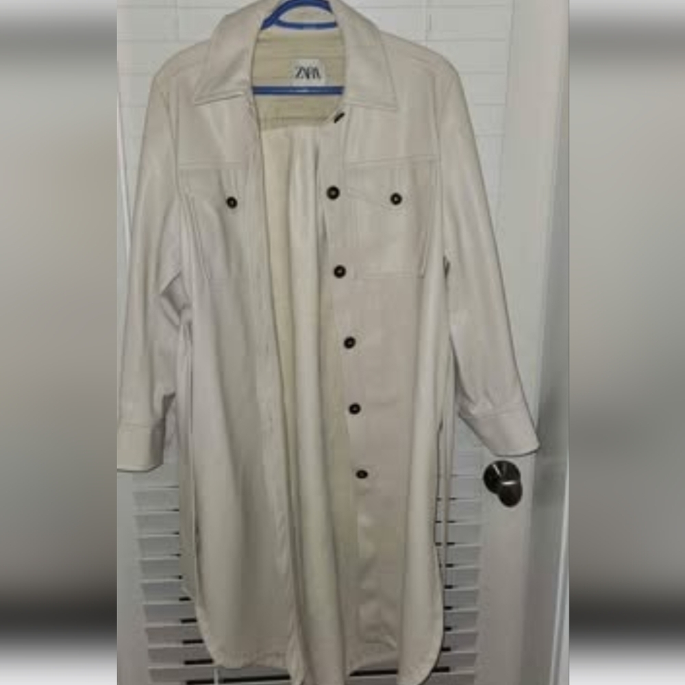 Zara Cream Long Coat